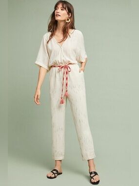 Anthropologie Feather Bone Soleil Jumpsuit